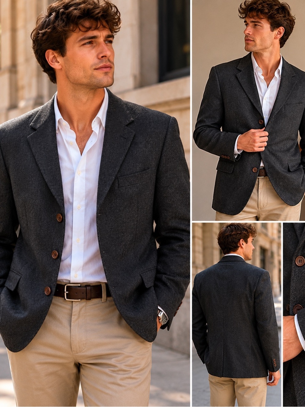Harry Rosen Samuelsohn J.P. Tilford Wool Blazer Size 40R Made in Canada Classic